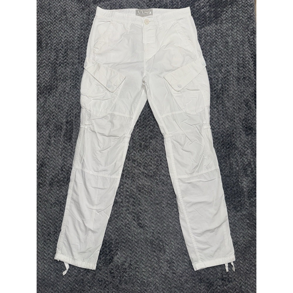 Armani Exchange Men's White Cotton Cargo Pants Sz 29